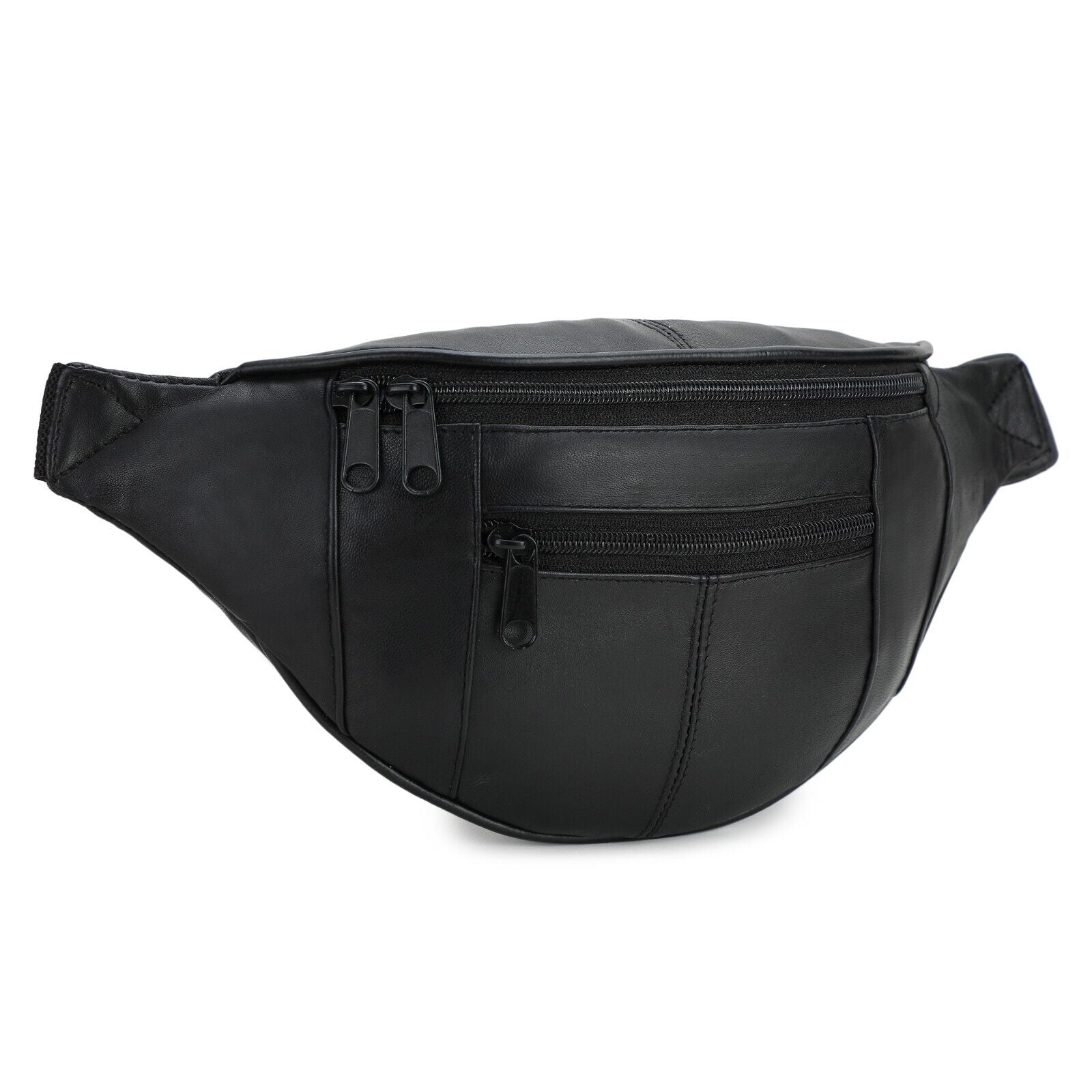 LEATHER BUM WAIST BAG TRAVEL HOLIDAY MONEY BELT CHANGE BUMBAG AR