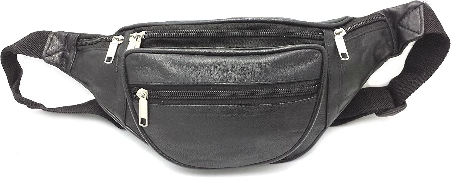 GENUINE REAL LEATHER BUM BAG MONEY WAIST BELT FANNY PACK HOLIDAY FESTIVAL WALLET