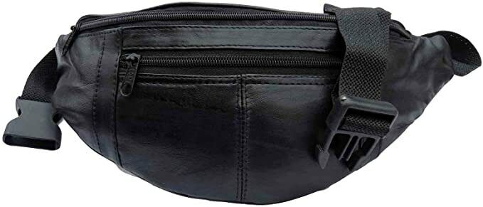 LEATHER BUM WAIST BAG TRAVEL HOLIDAY MONEY BELT CHANGE BUMBAG AR