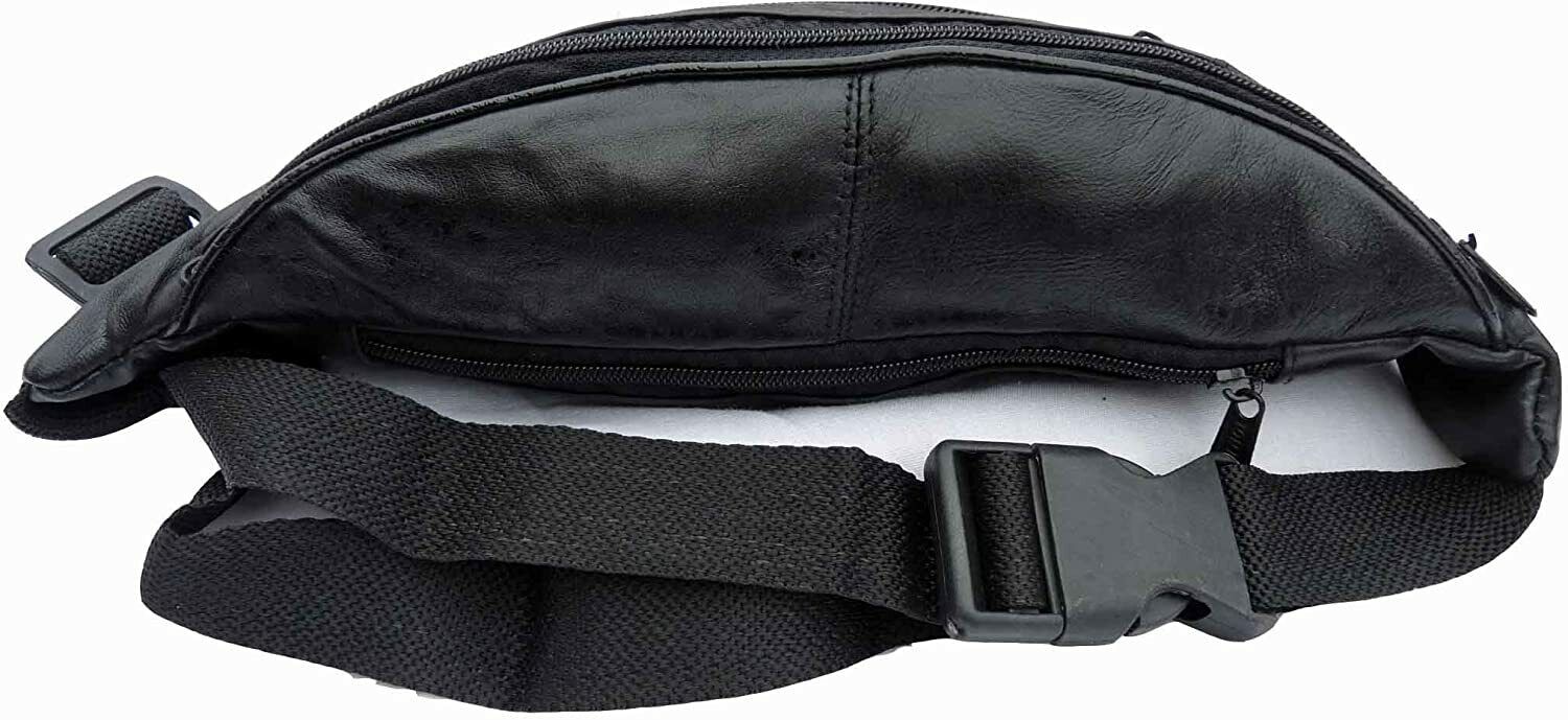 LEATHER BUM WAIST BAG TRAVEL HOLIDAY MONEY BELT CHANGE BUMBAG AR