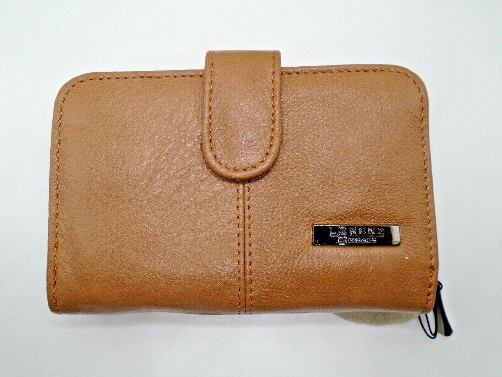 Ladies Womens Leather Zip Around Purse