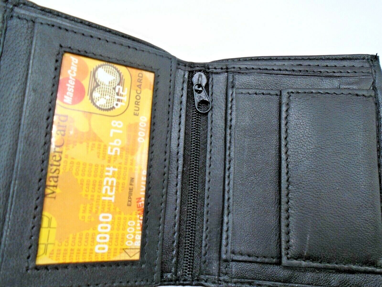 Mens Leather Wallet RFID SAFE Contactless Card Blocking ID Protection UK SELLER