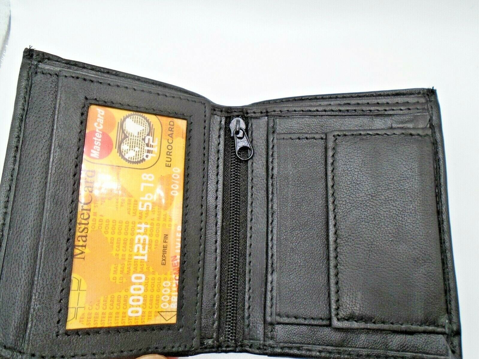 Mens Leather Wallet RFID SAFE Contactless Card Blocking ID Protection UK