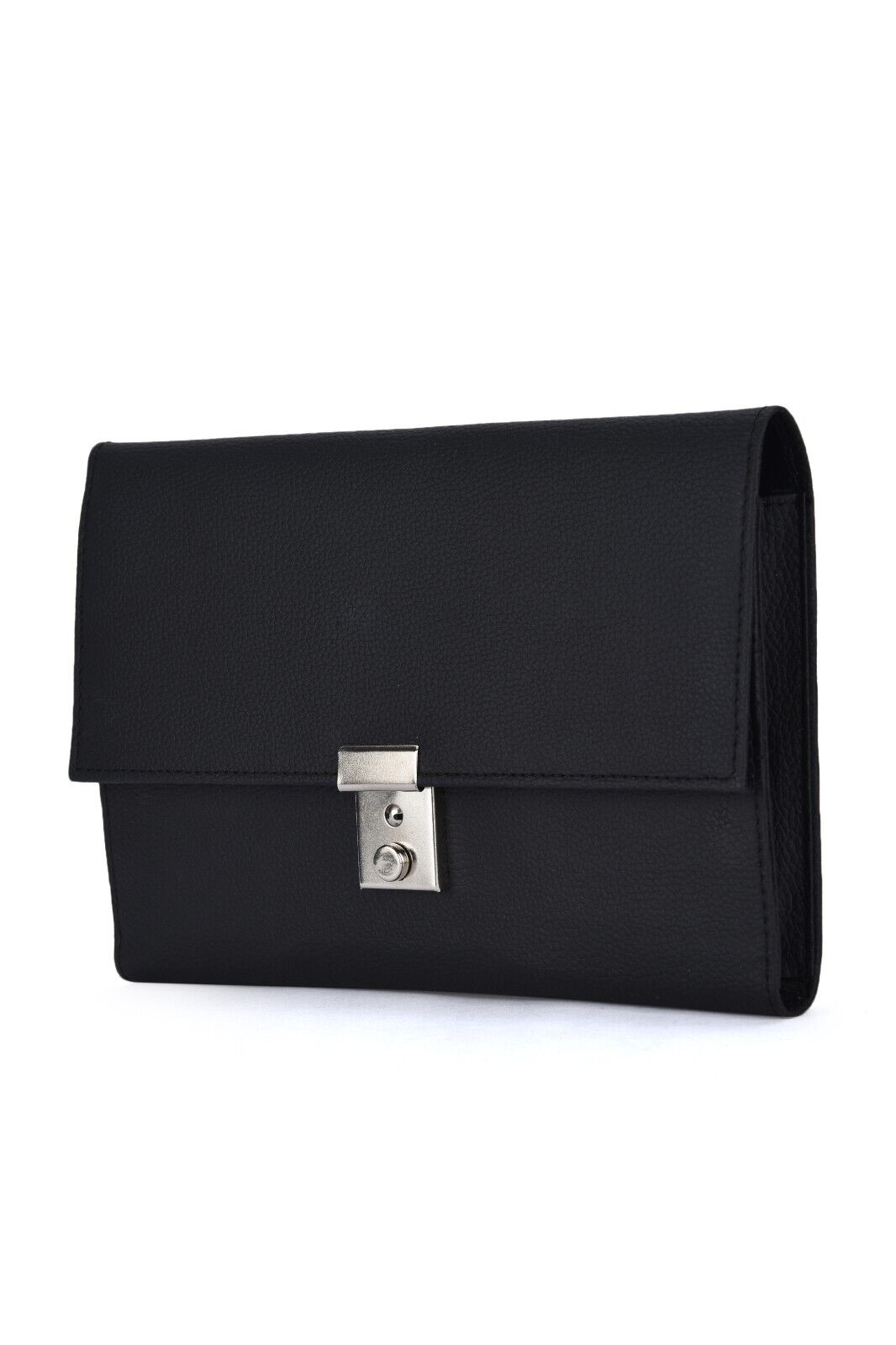 Vegan Leather TRAVEL Document WALLET ORGANISER with lock for Passport Notes