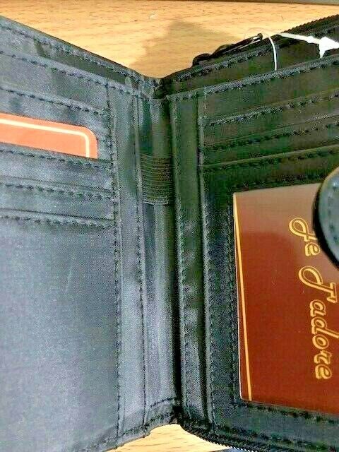 JE TADORE Ladies Leather Purse Multiple Compartments and Slots Bi-Fold