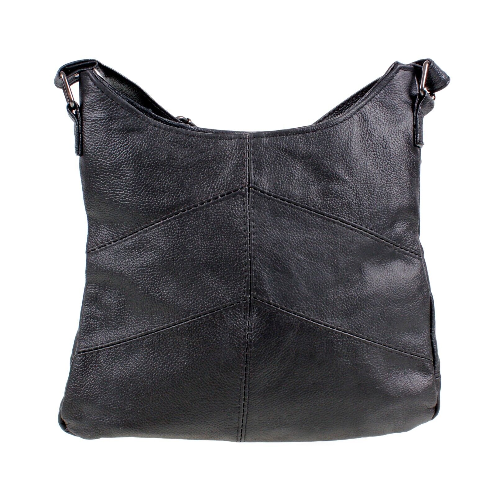 Ladies Women Genuine Leather Handbag Black Soft Cross Body Shoulder Bag