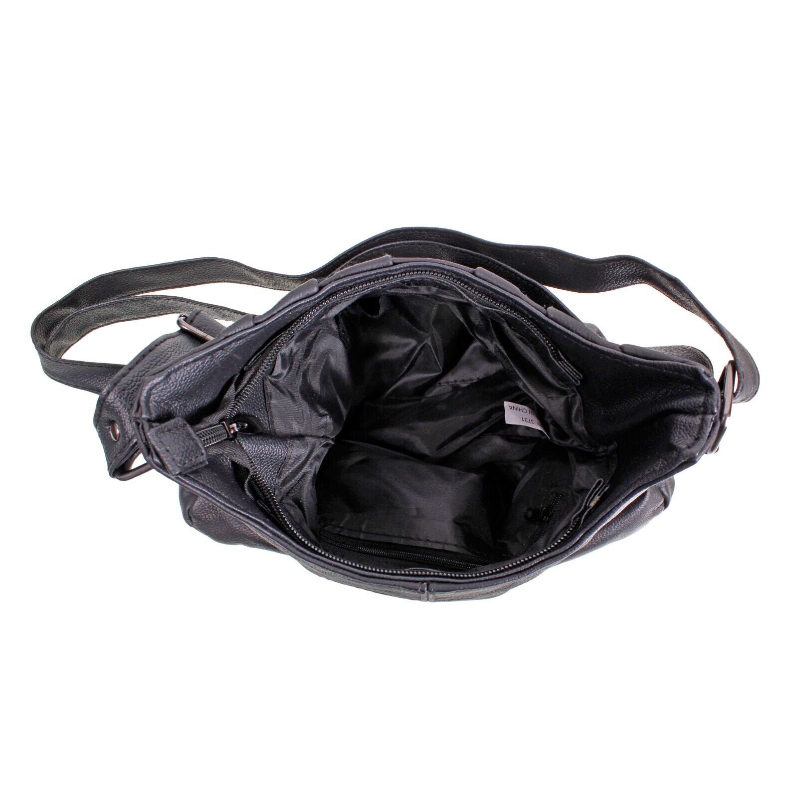 Ladies Women Genuine Leather Handbag Black Soft Cross Body Shoulder Bag