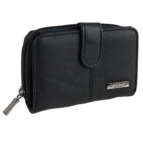 Womens Ladies Leather Zip Around Purse Cowhide Quality UK Seller