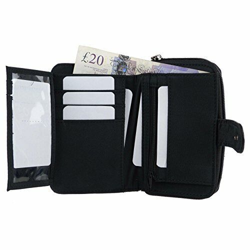 Womens Ladies Leather Zip Around Purse Cowhide Quality UK Seller