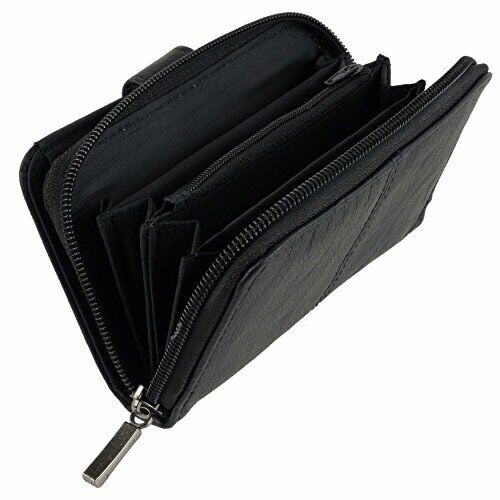Womens Ladies Leather Zip Around Purse Cowhide Quality UK Seller