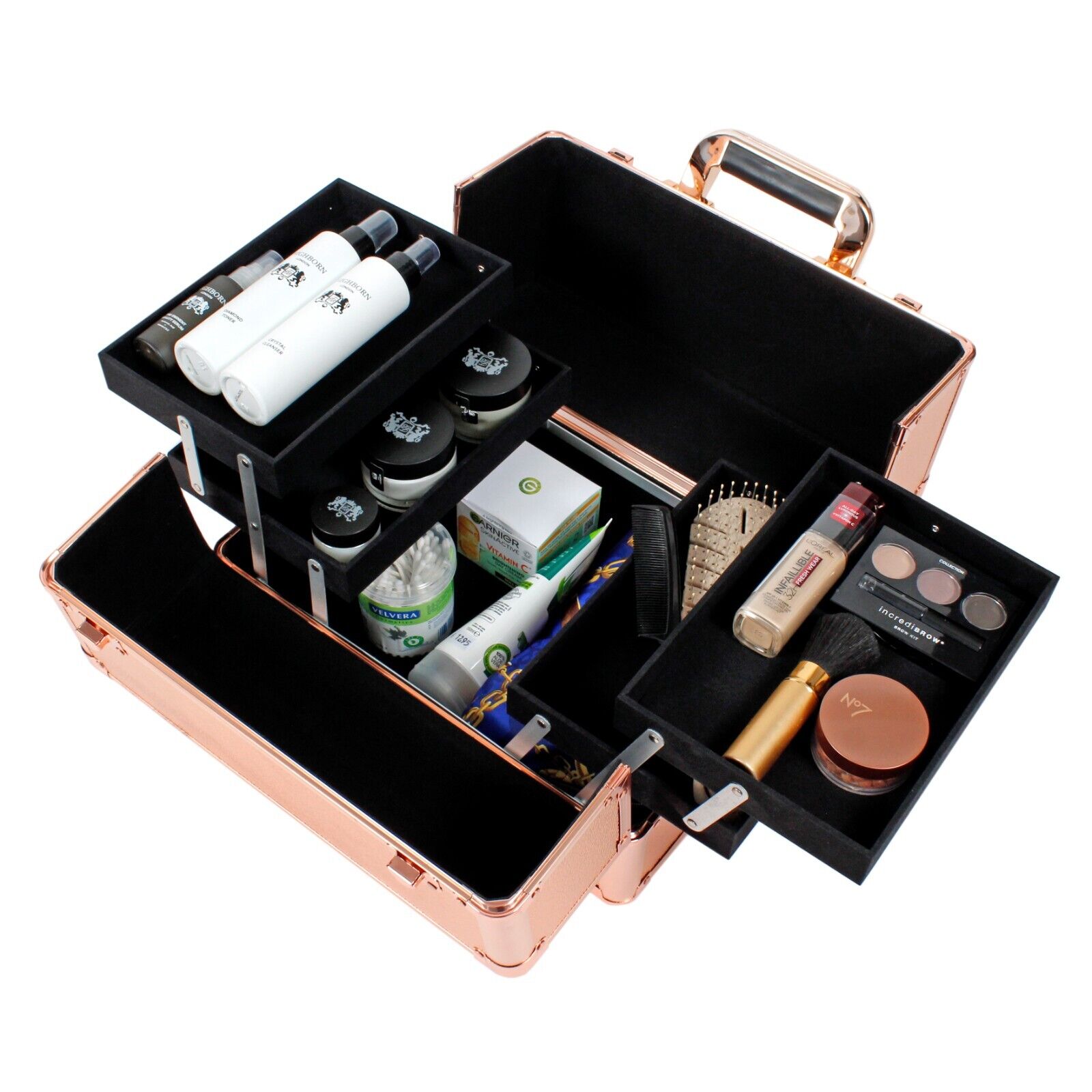 Pro Mobile Makeup Trolley Nail Technician Organizer Hairdressing Beauty Cases UK