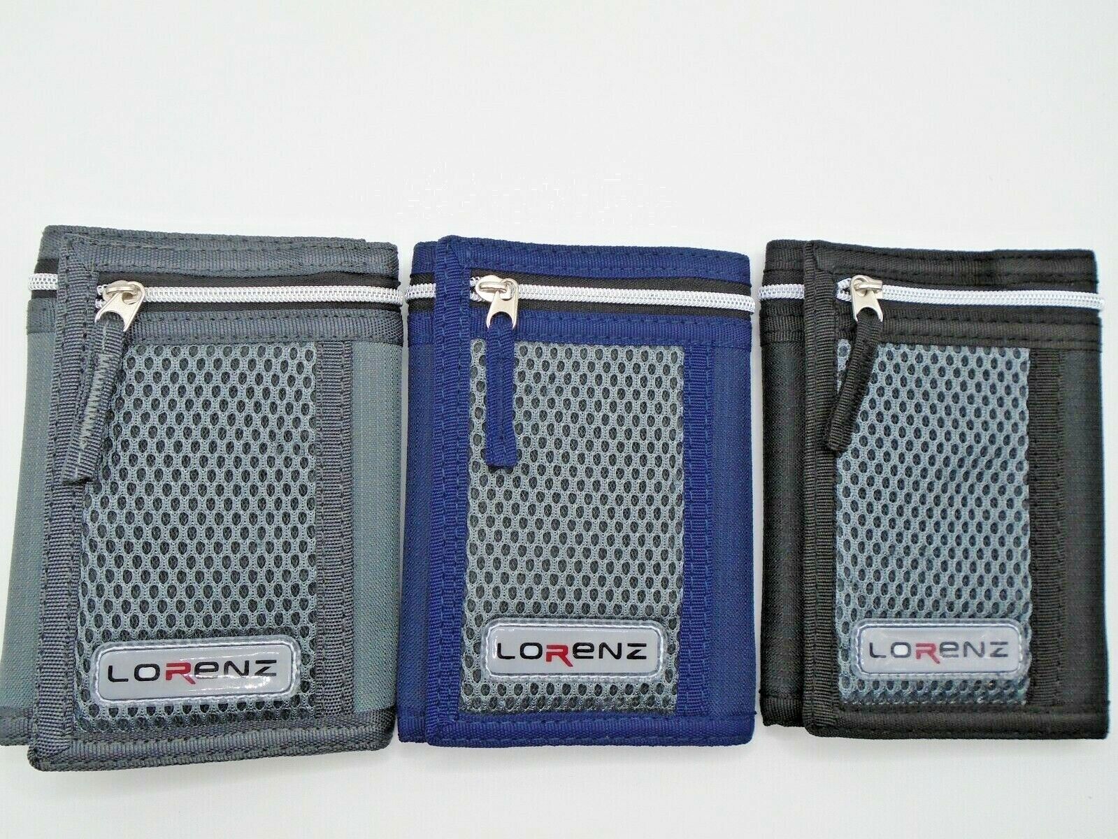 Sports Canvas Wallet Mens/Boys by Lorenz Teens Handy Zip in 3 Colours