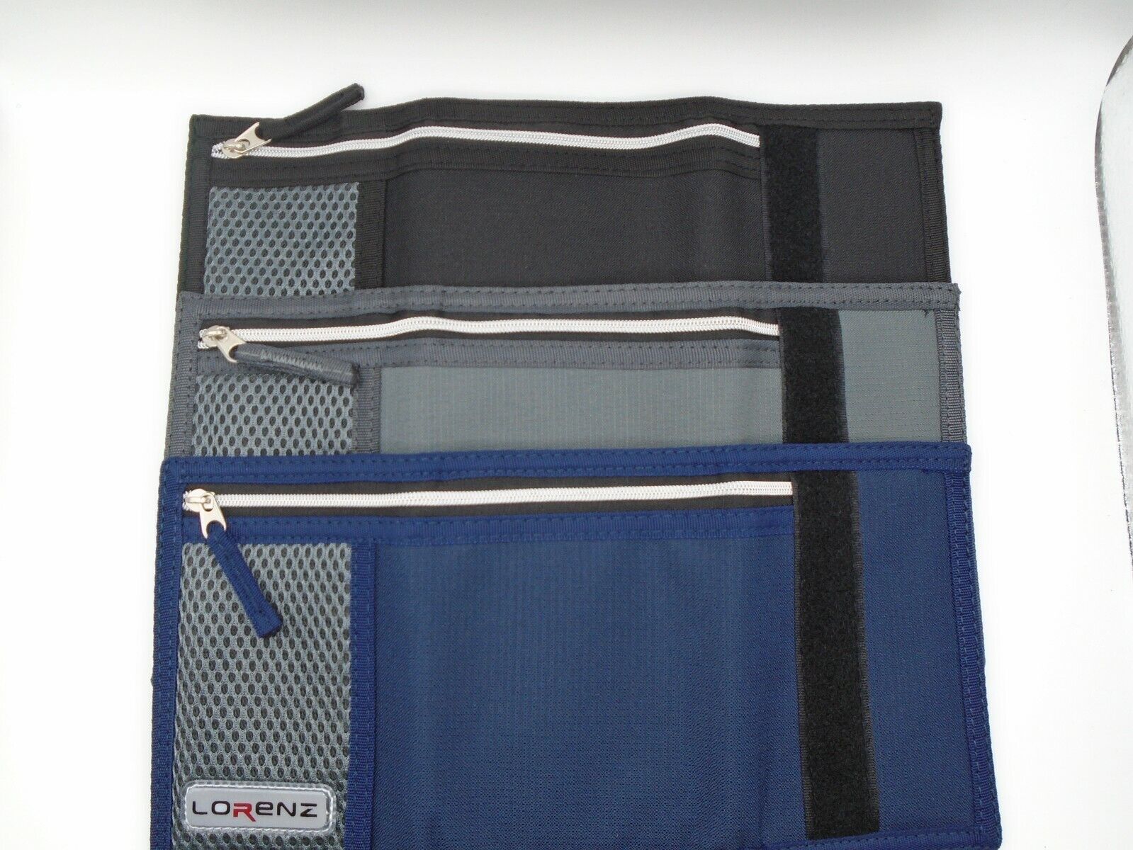 Mens Boys TriFold Sports Wallet by Lorenz with Security Chain Handy