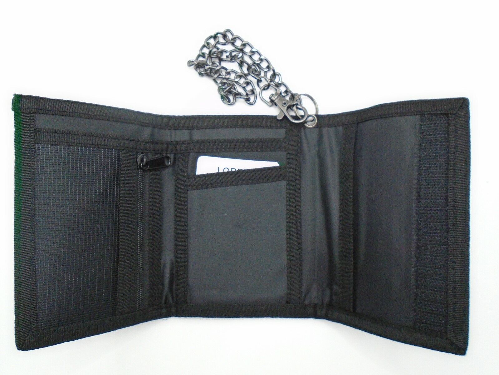 Mens Boys TriFold Sports Wallet by Lorenz with Security Chain Handy