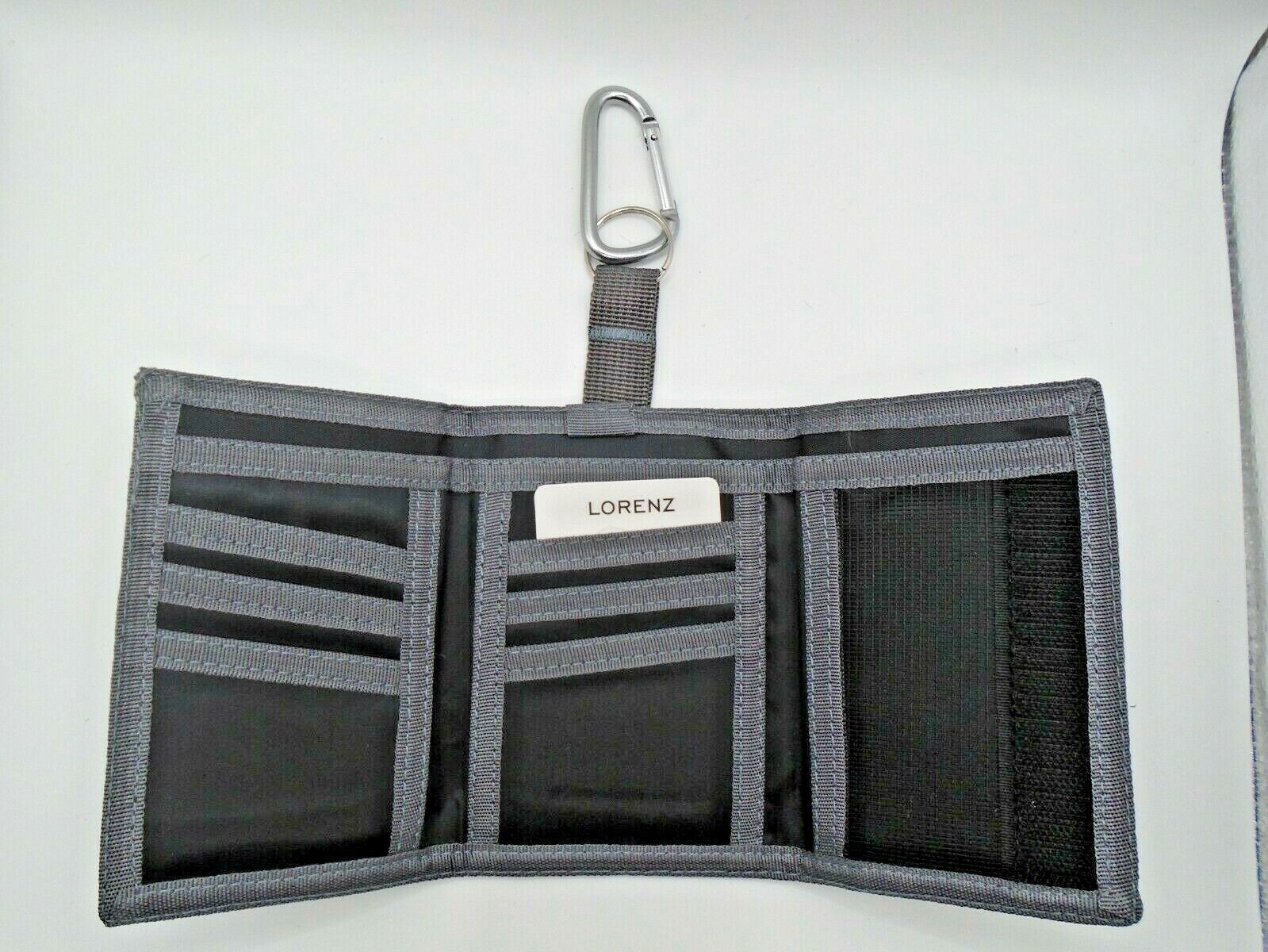 Mens Boys Canvas WALLET with BELT CLIP sports gym hiking running secure Gents