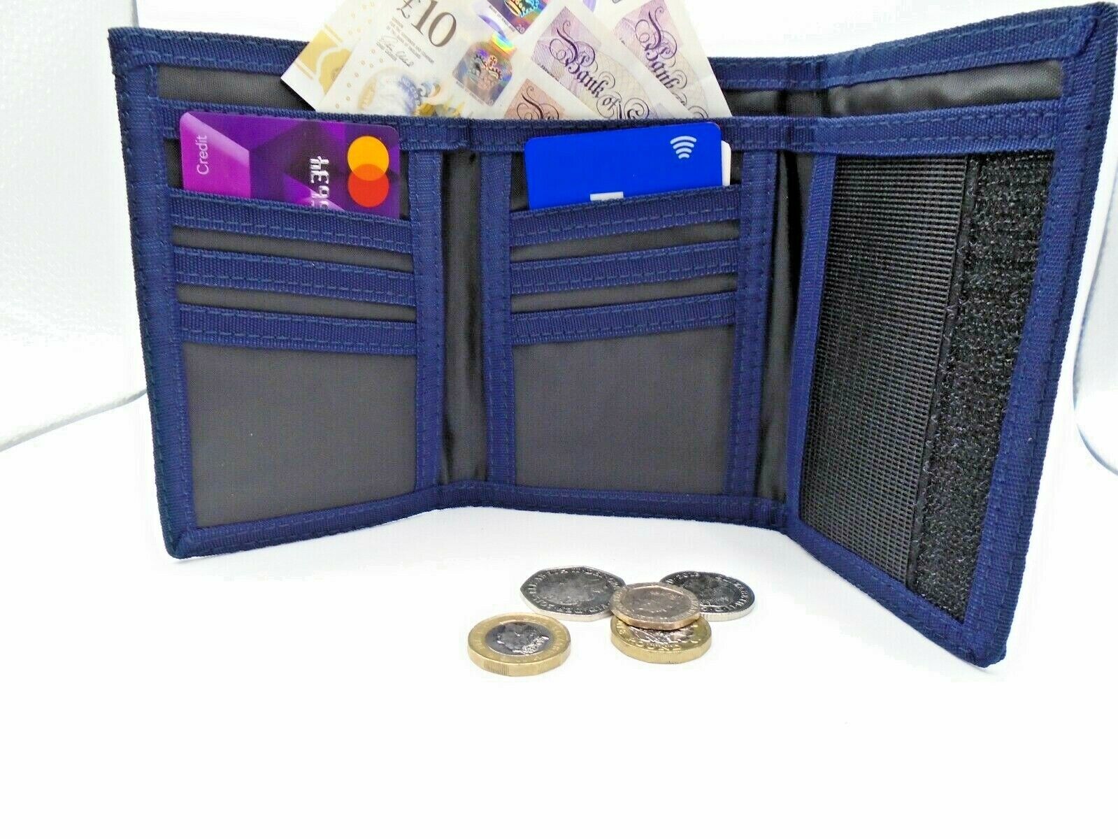 Mens Boys Canvas WALLET with BELT CLIP sports gym hiking running secure Gents