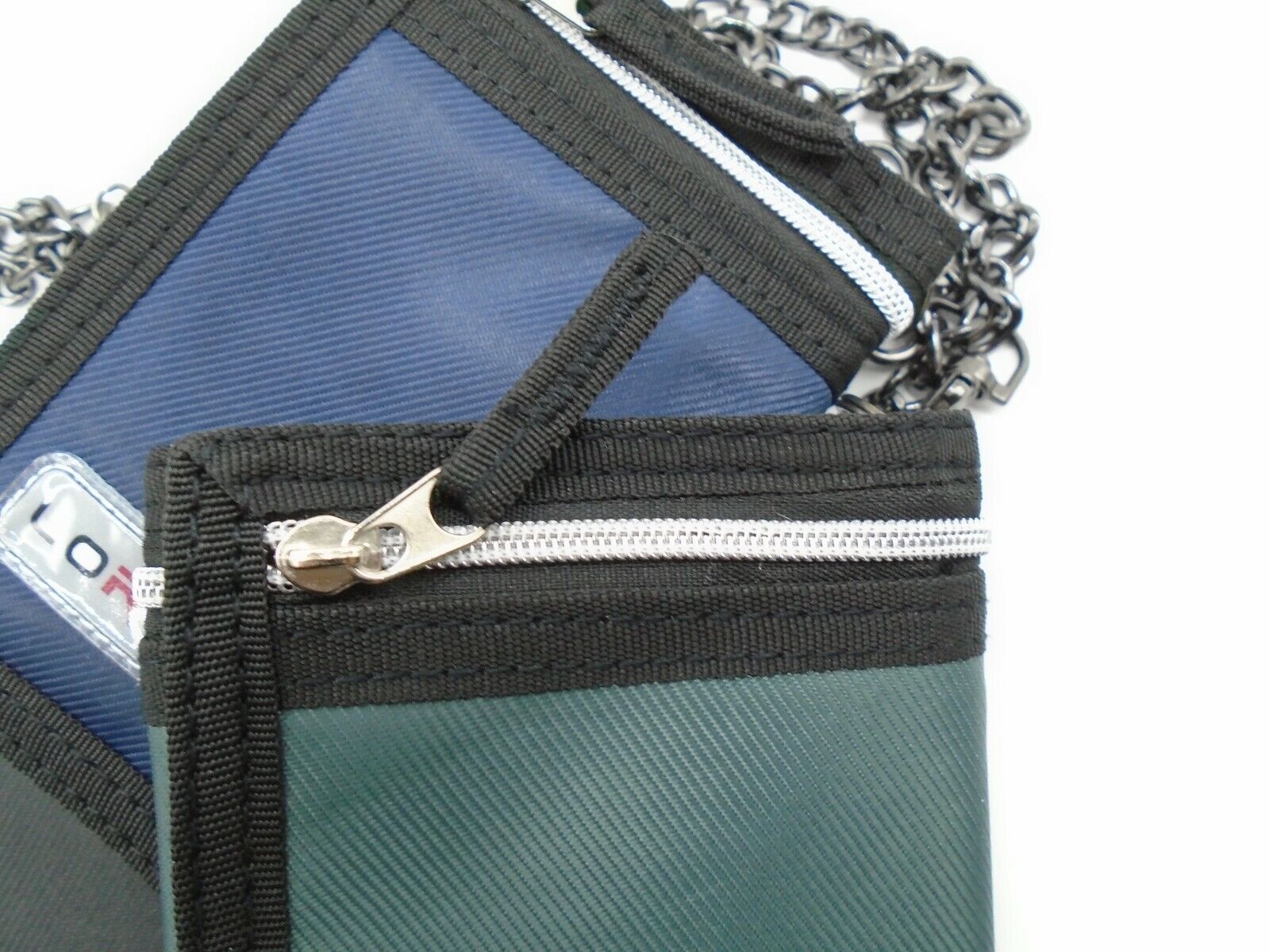 Mens Boys TriFold Sports Wallet by Lorenz with Security Chain Handy