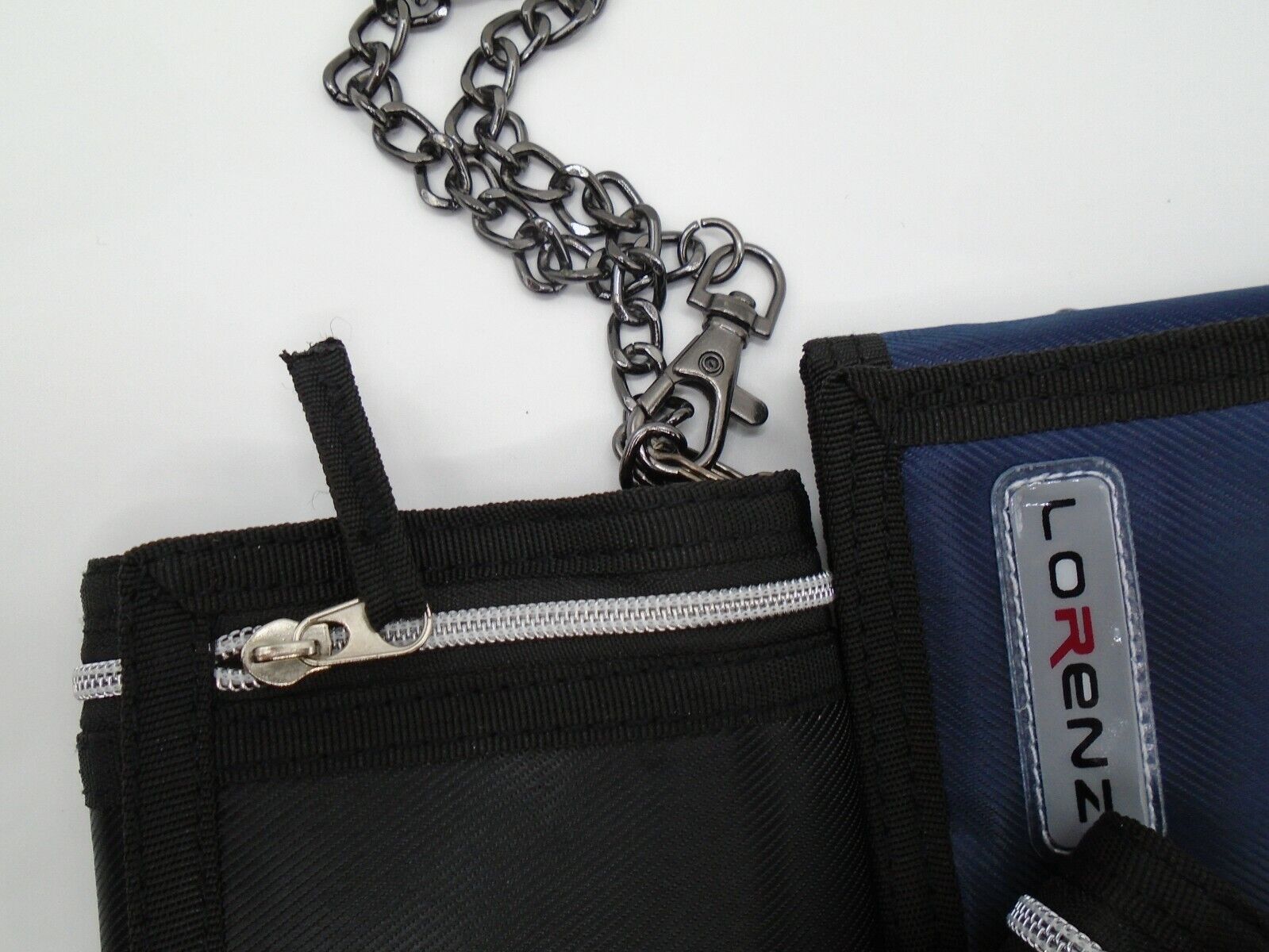 Mens Boys TriFold Sports Wallet by Lorenz with Security Chain Handy