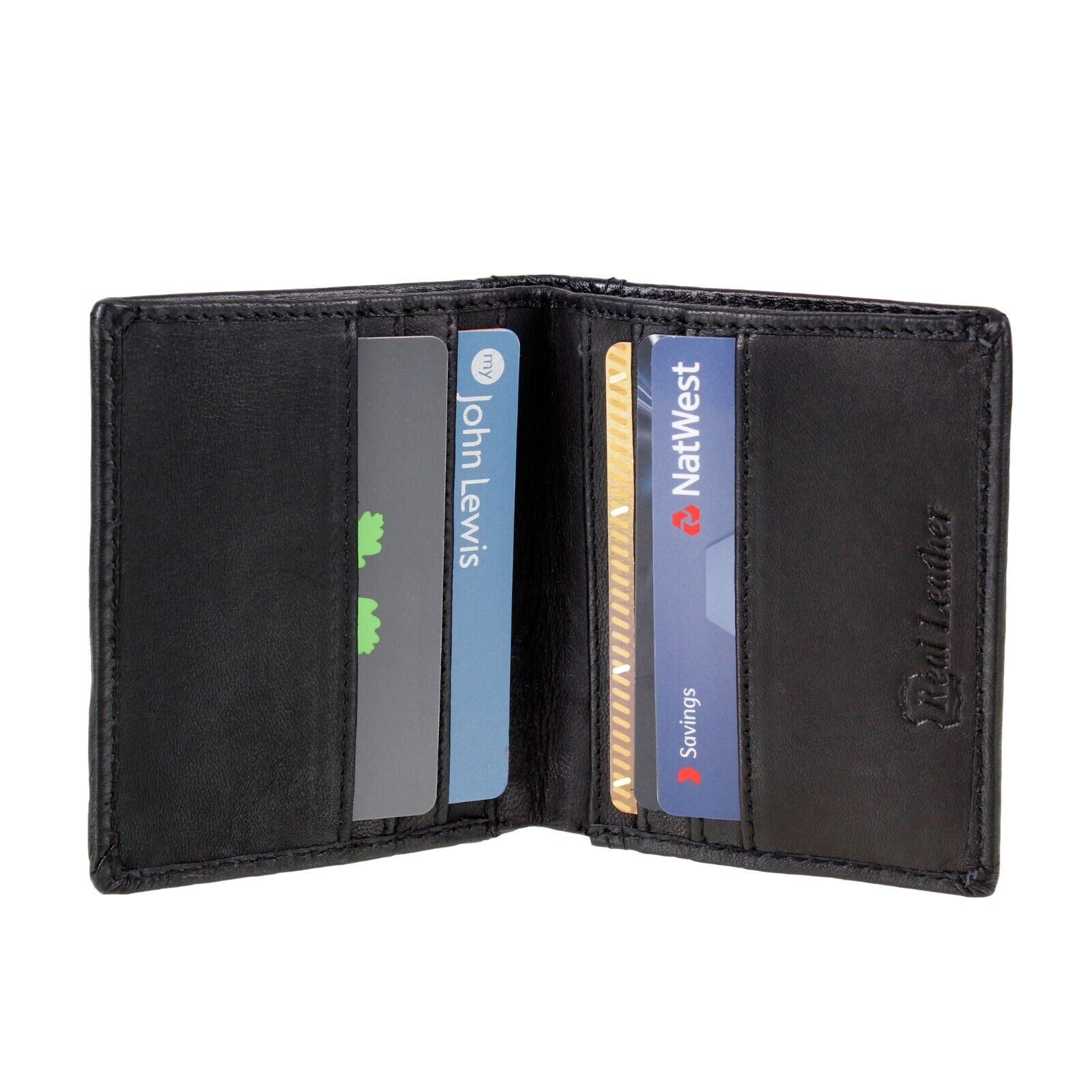 Mens Slim Leather Wallet RFID SAFE Contactless Card Blocking ID Protection
