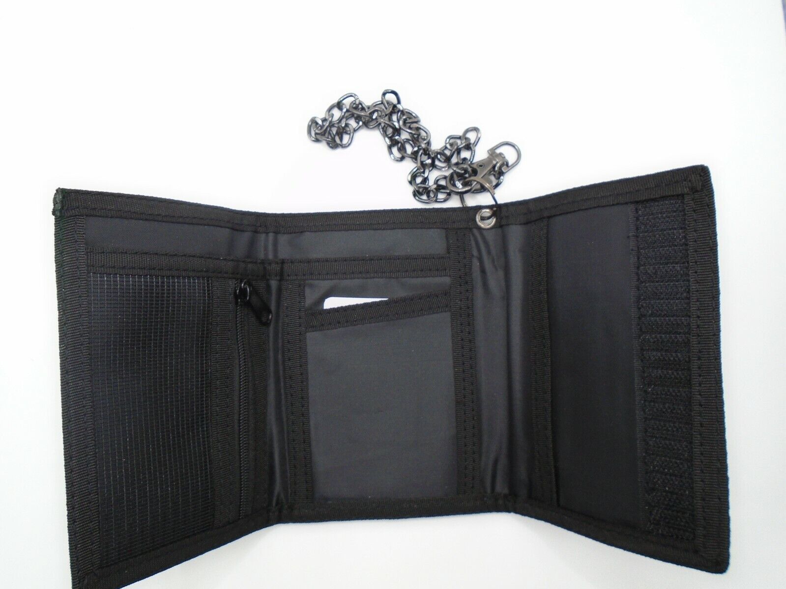 Mens Boys TriFold Sports Wallet by Lorenz with Security Chain Handy