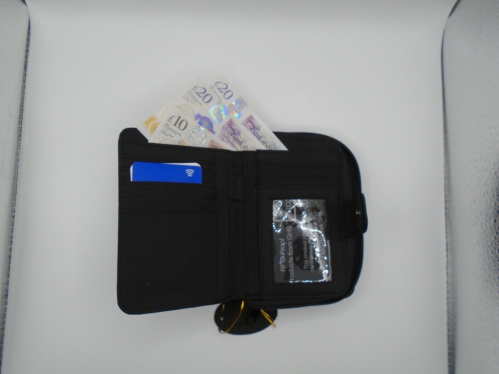 Ladies Womans Leather Purse Wallet Zip Round Card 3 Zips RFID Protection