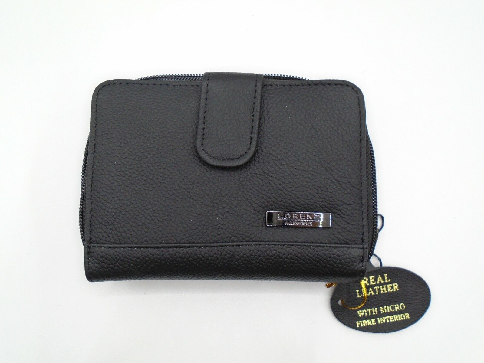 Ladies Womans Leather Purse Wallet Zip Round Card 3 Zips RFID Protection