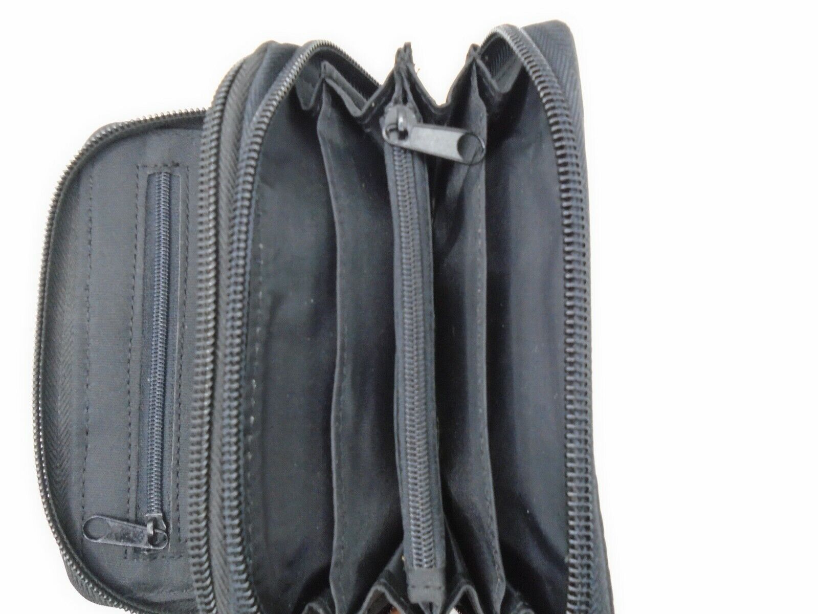 Ladies Womans Leather Purse Wallet Zip Round Card 3 Zips RFID Protection