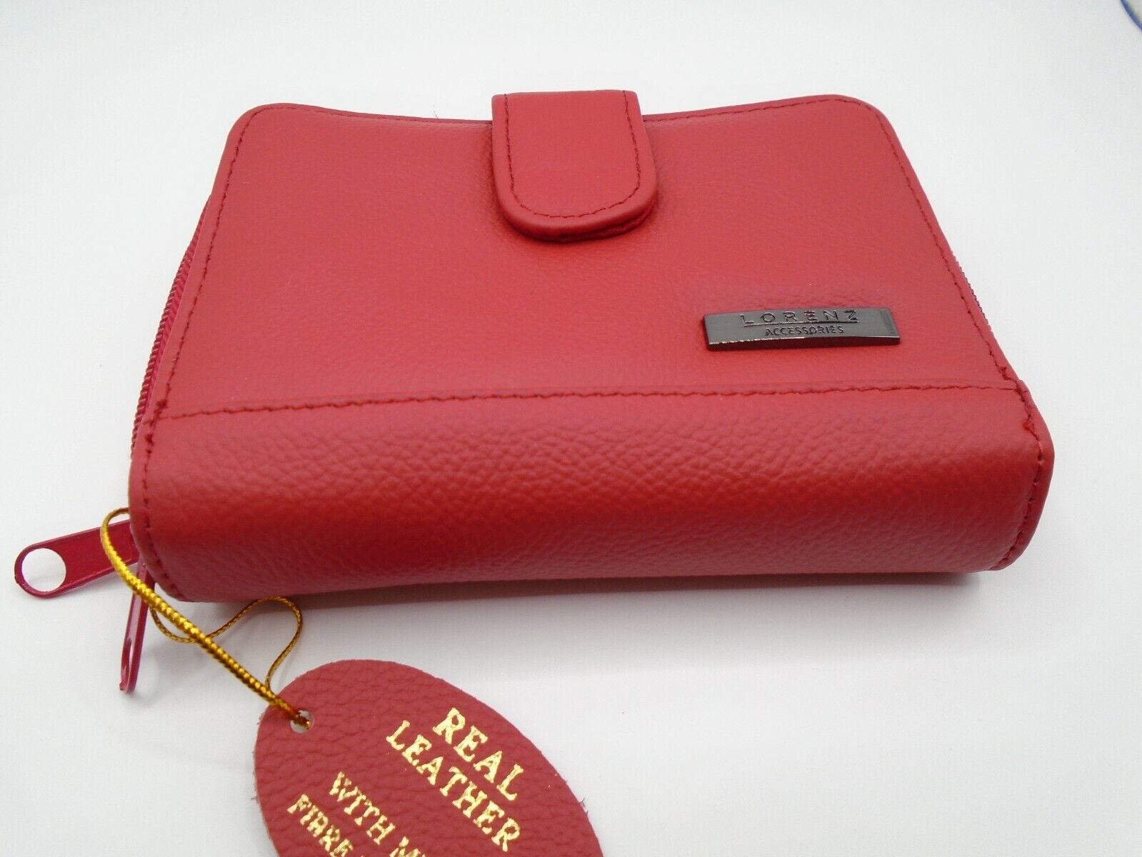 Ladies Womans Leather Purse Wallet Zip Round Card 3 Zips RFID Protection