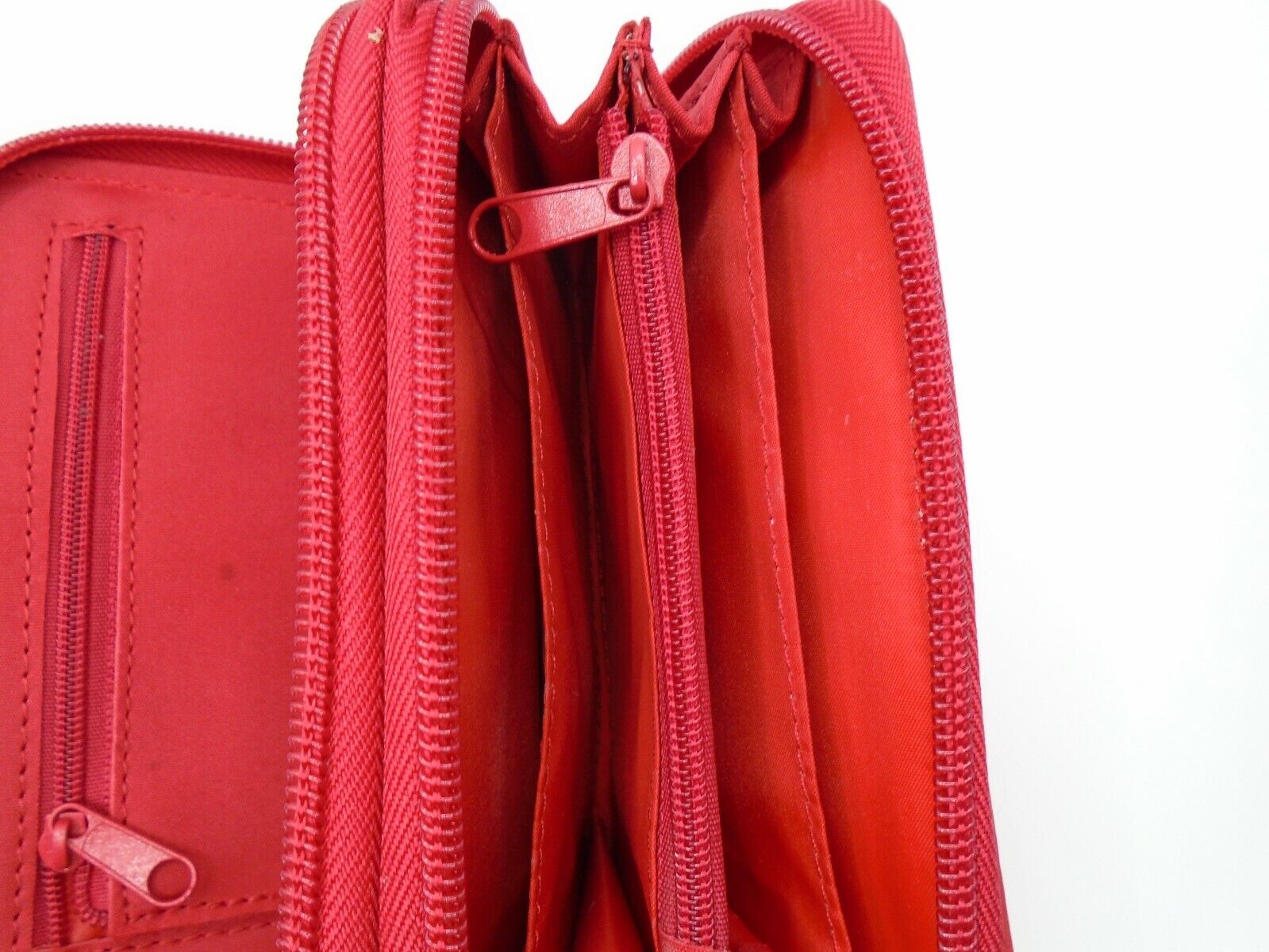 Ladies Womans Leather Purse Wallet Zip Round Card 3 Zips RFID Protection