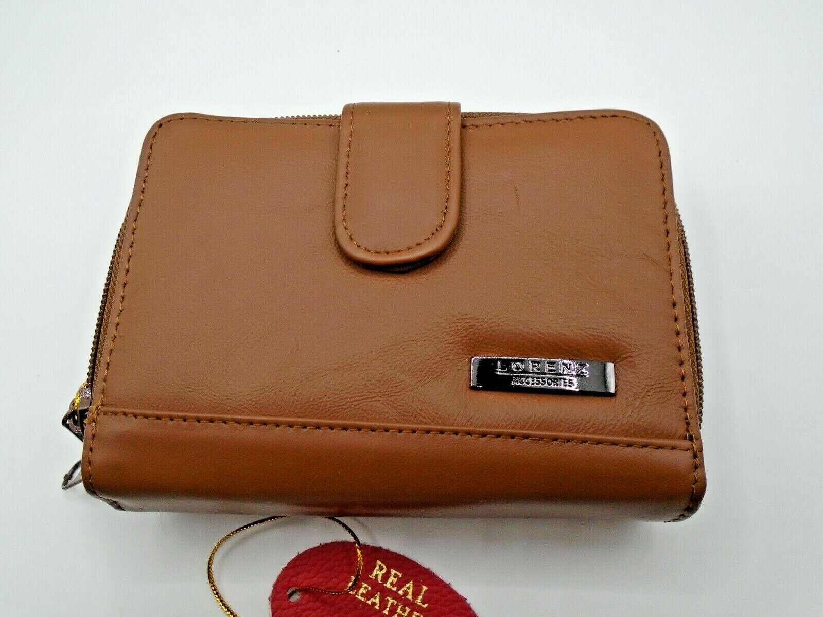 Ladies Womans Leather Purse Wallet Zip Round Card 3 Zips RFID Protection