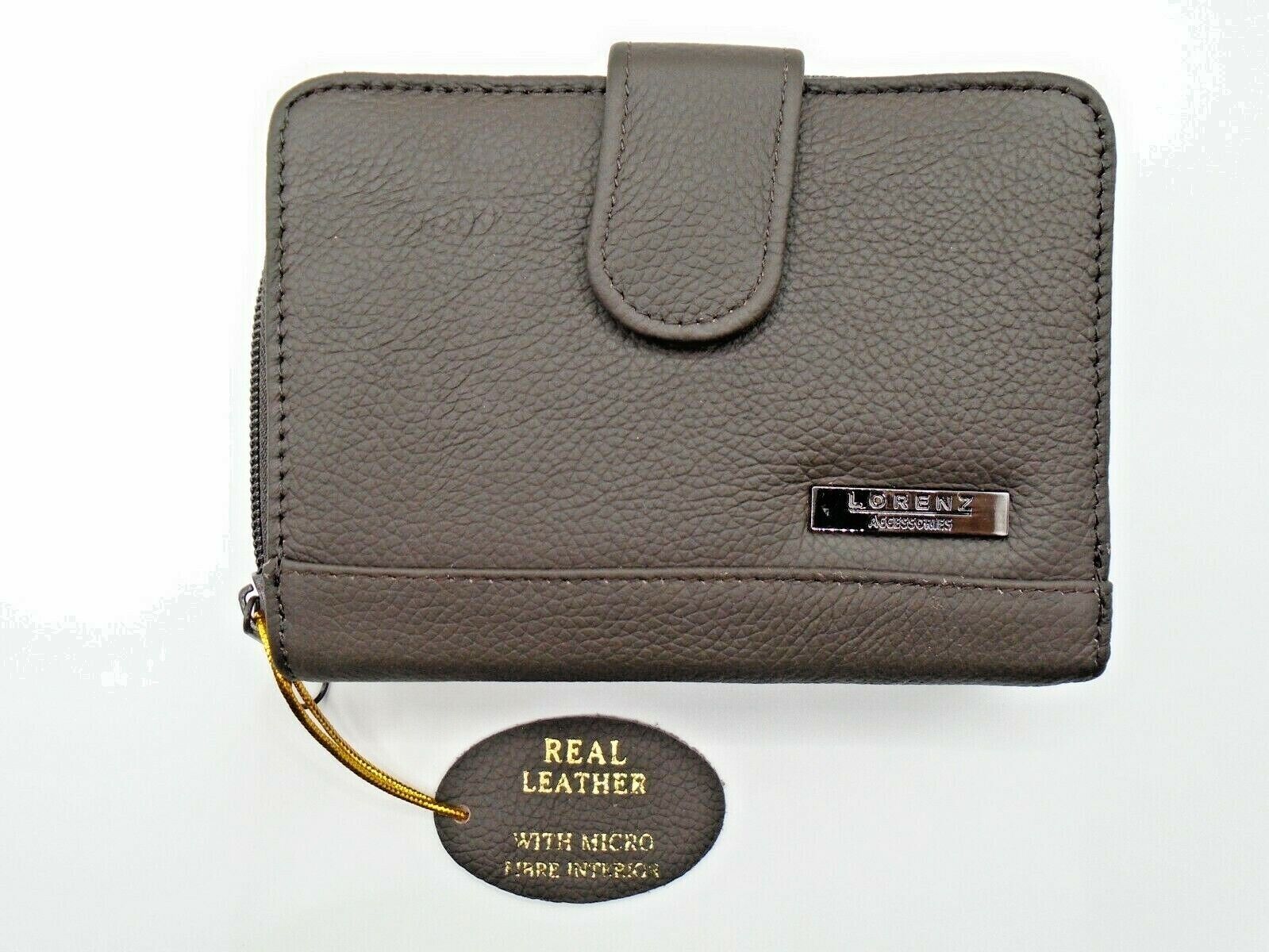 Ladies Womans Leather Purse Wallet Zip Round Card 3 Zips RFID Protection