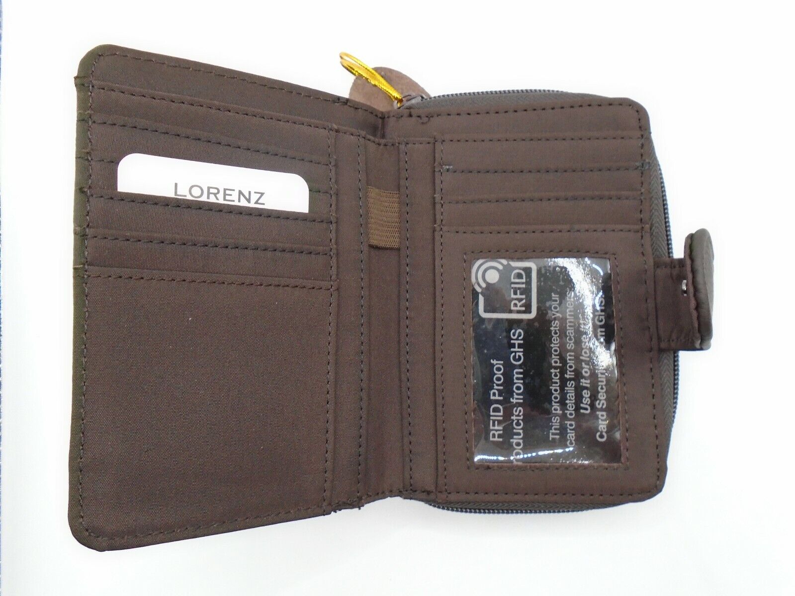 Ladies Womans Leather Purse Wallet Zip Round Card 3 Zips RFID Protection