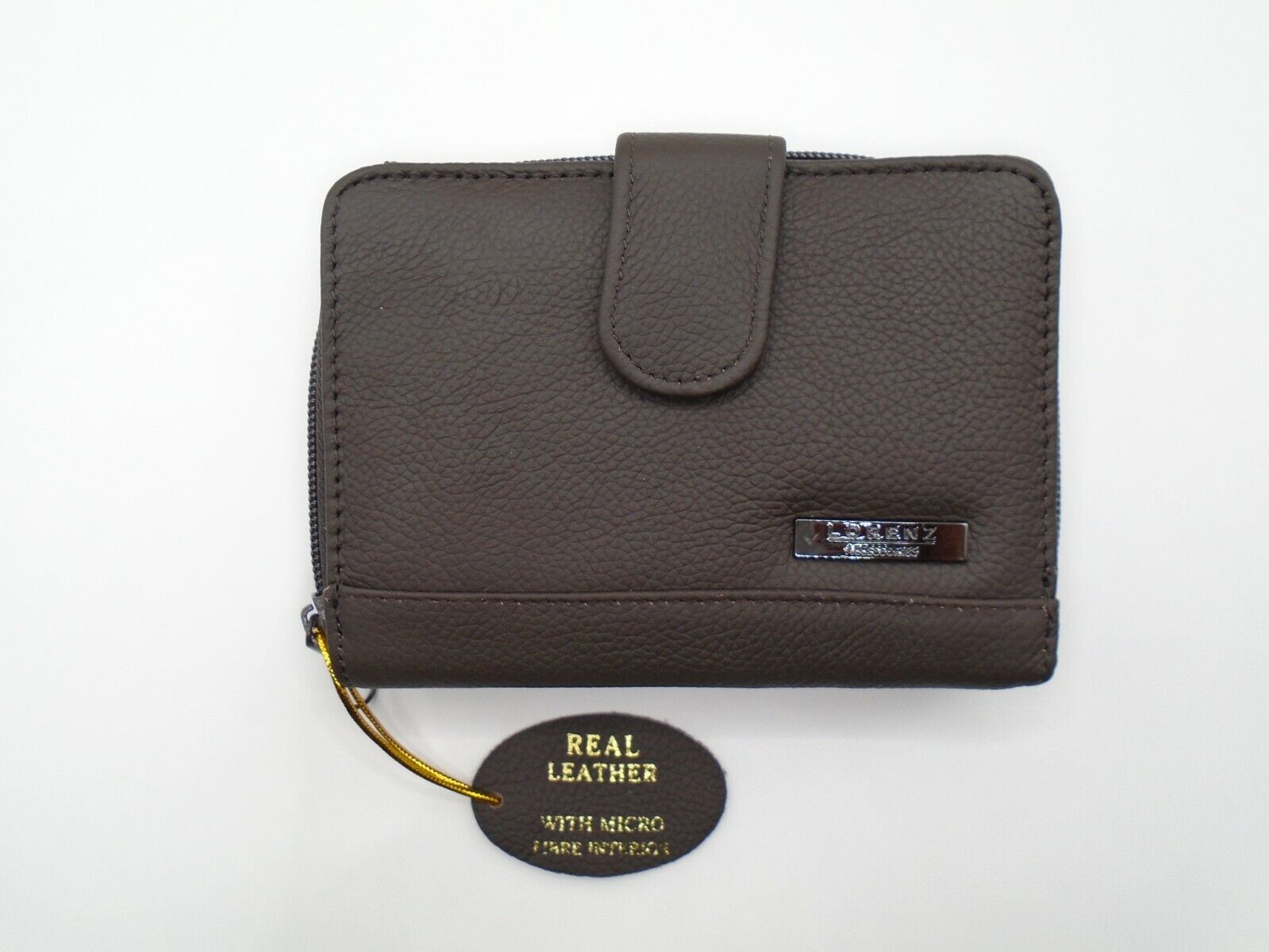 Ladies Womans Leather Purse Wallet Zip Round Card 3 Zips RFID Protection