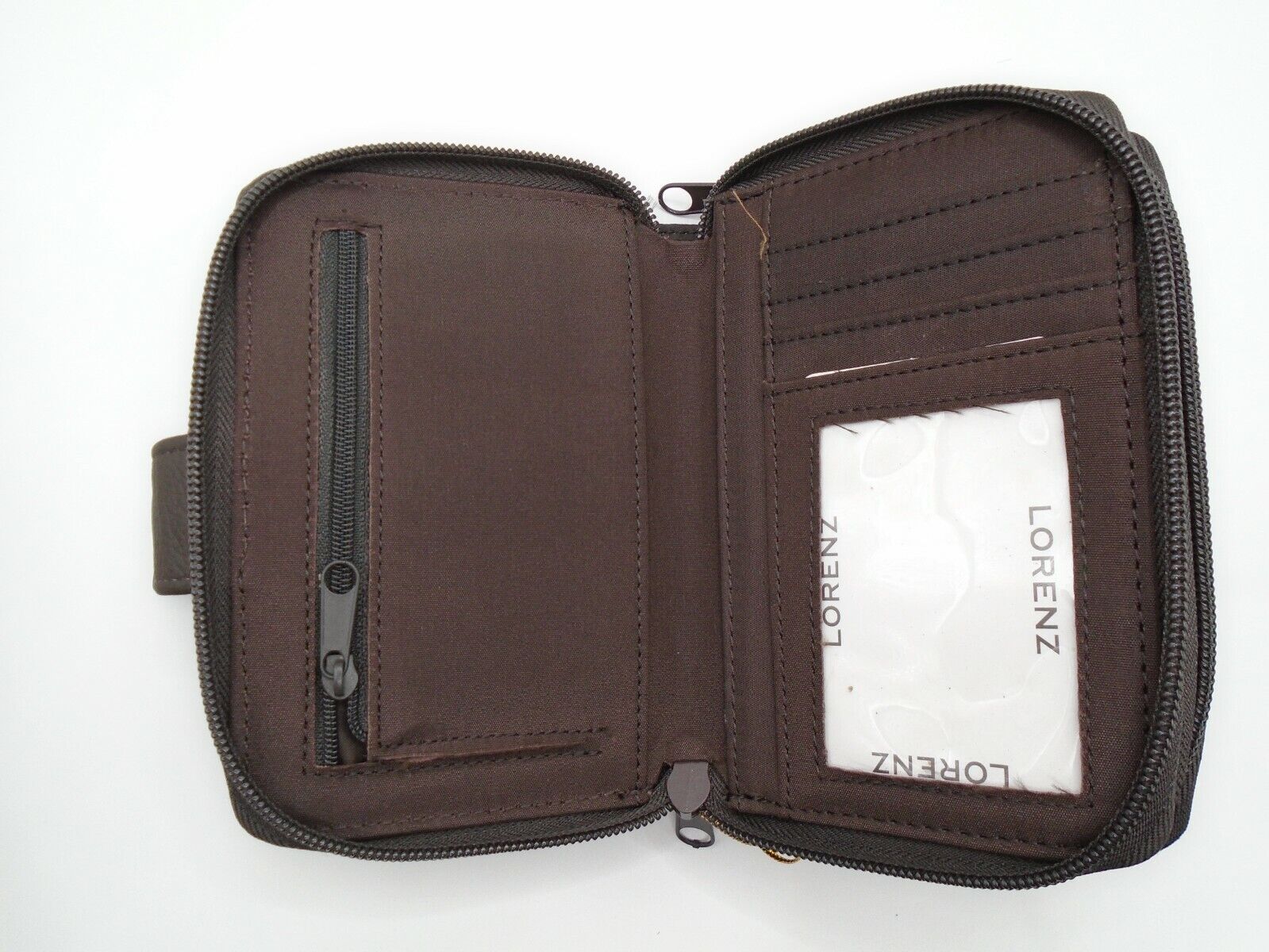 Ladies Womans Leather Purse Wallet Zip Round Card 3 Zips RFID Protection