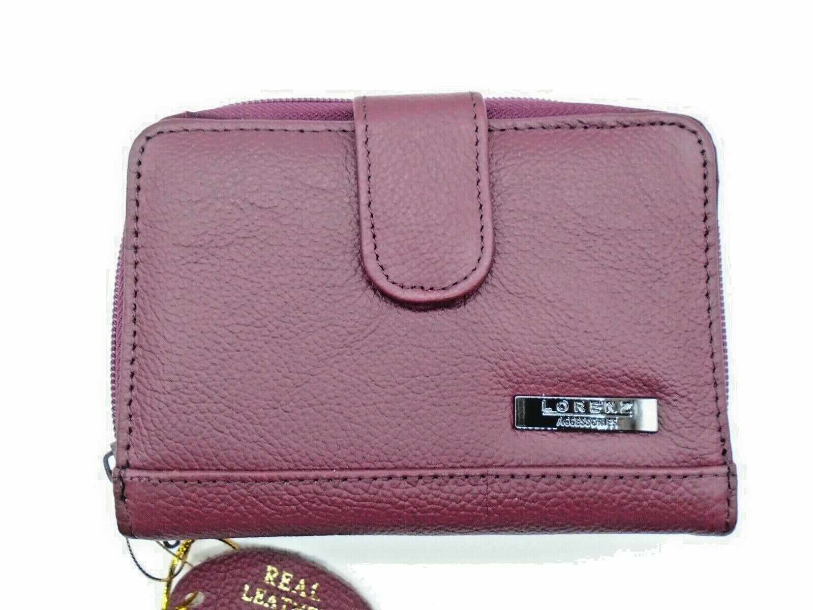 Ladies Womans Leather Purse Wallet Zip Round Card 3 Zips RFID Protection