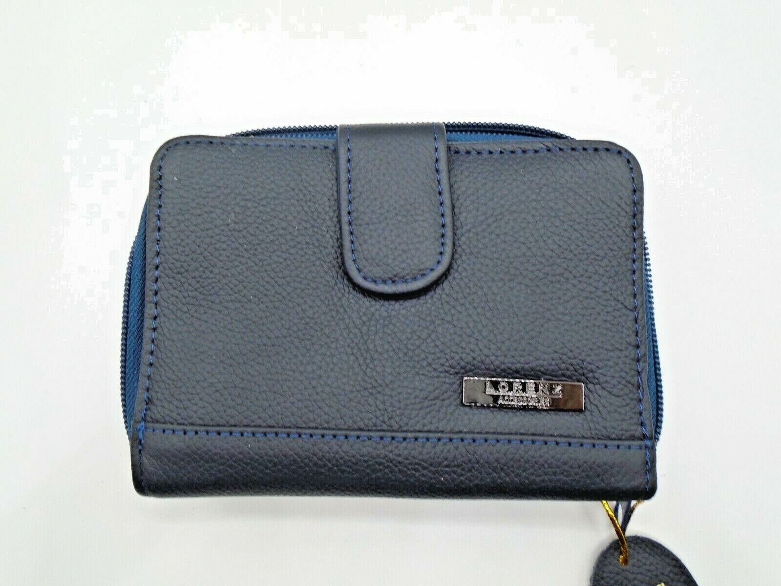 Ladies Womans Leather Purse Wallet Zip Round Card 3 Zips RFID Protection