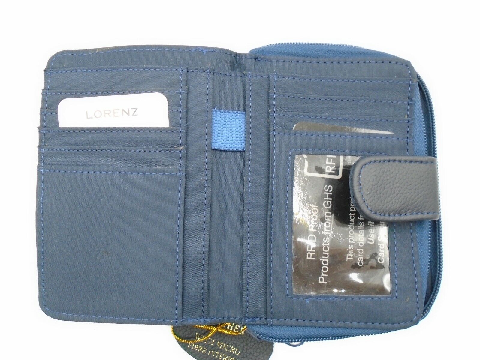Ladies Womans Leather Purse Wallet Zip Round Card 3 Zips RFID Protection