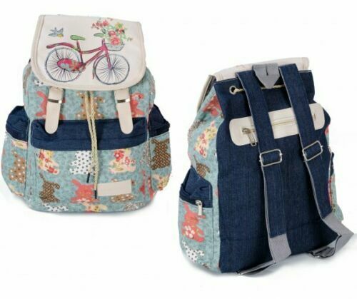 BOHO Girls Women's Canvas Cloth Backpack Rucksack School Gym bag Travel UK