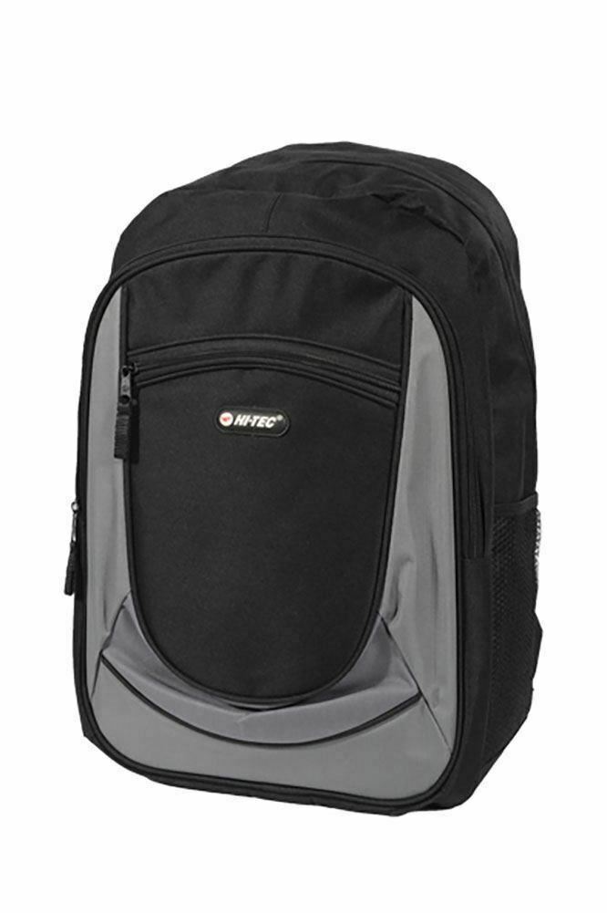 Mens Boys RUCKSACK BACKPACK  ZIP SIDE POCKET SCHOOL COLLEGE UNI WORK HI-TEC
