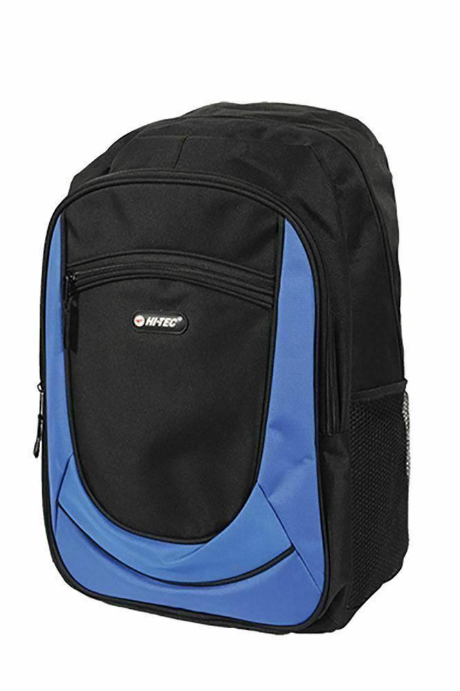 Mens Boys RUCKSACK BACKPACK  ZIP SIDE POCKET SCHOOL COLLEGE UNI WORK HI-TEC