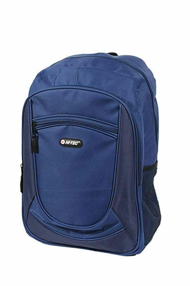 Mens Boys RUCKSACK BACKPACK  ZIP SIDE POCKET SCHOOL COLLEGE UNI WORK HI-TEC