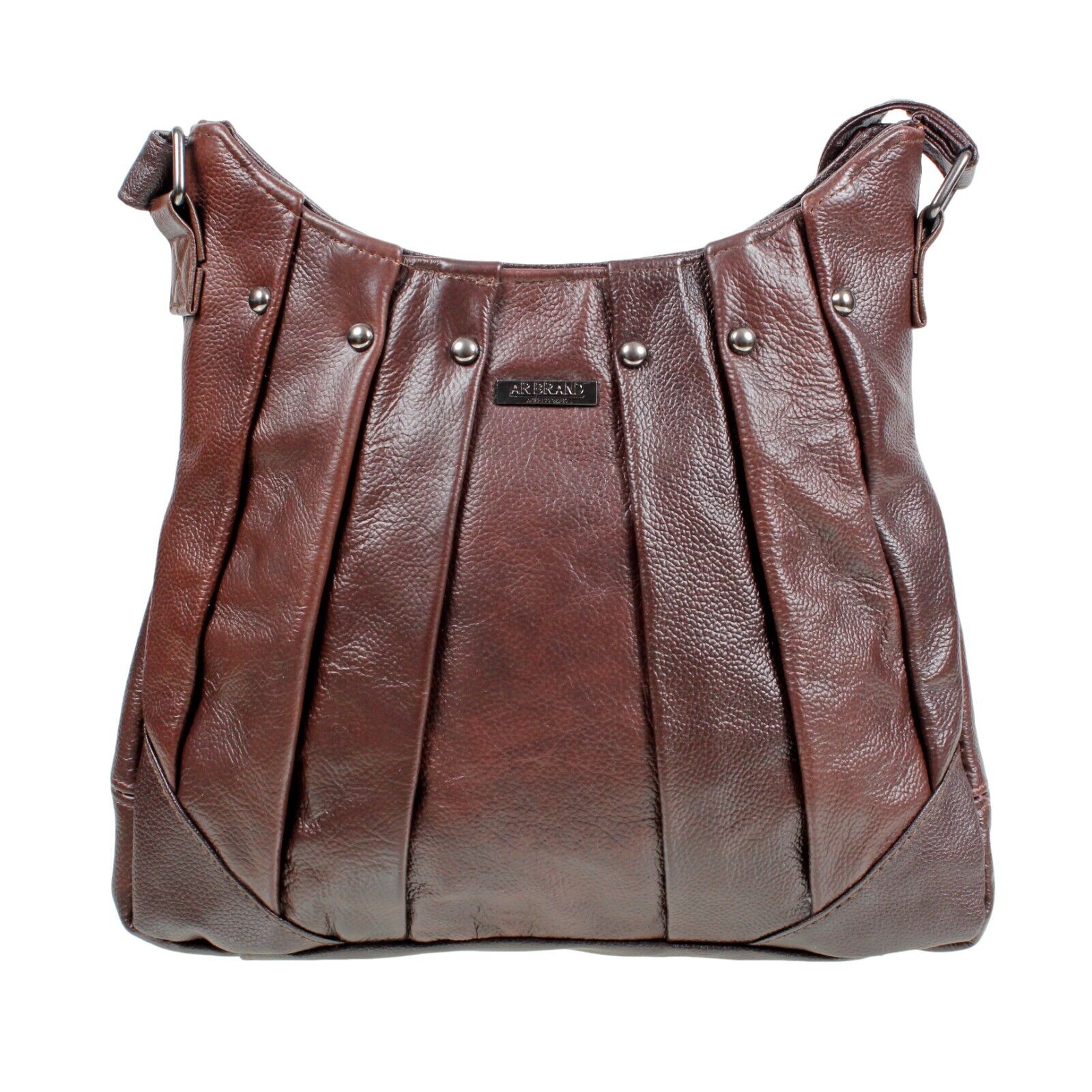 Ladies Women Genuine Leather Handbag D-BROWN Soft Cross Body Shoulder Bag