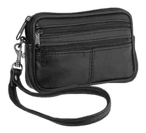 LEATHER COIN POUCH PURSE WALLET POUCH WITH BELT LOOP