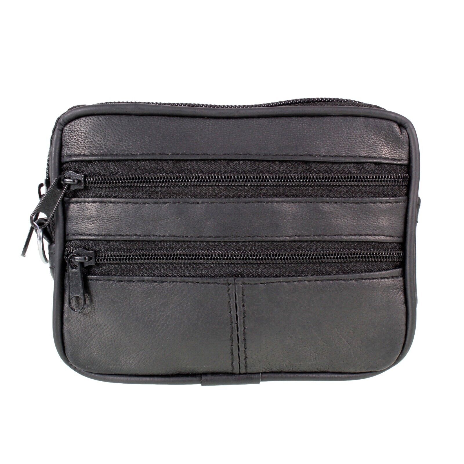 LEATHER COIN POUCH PURSE WALLET POUCH WITH BELT LOOP