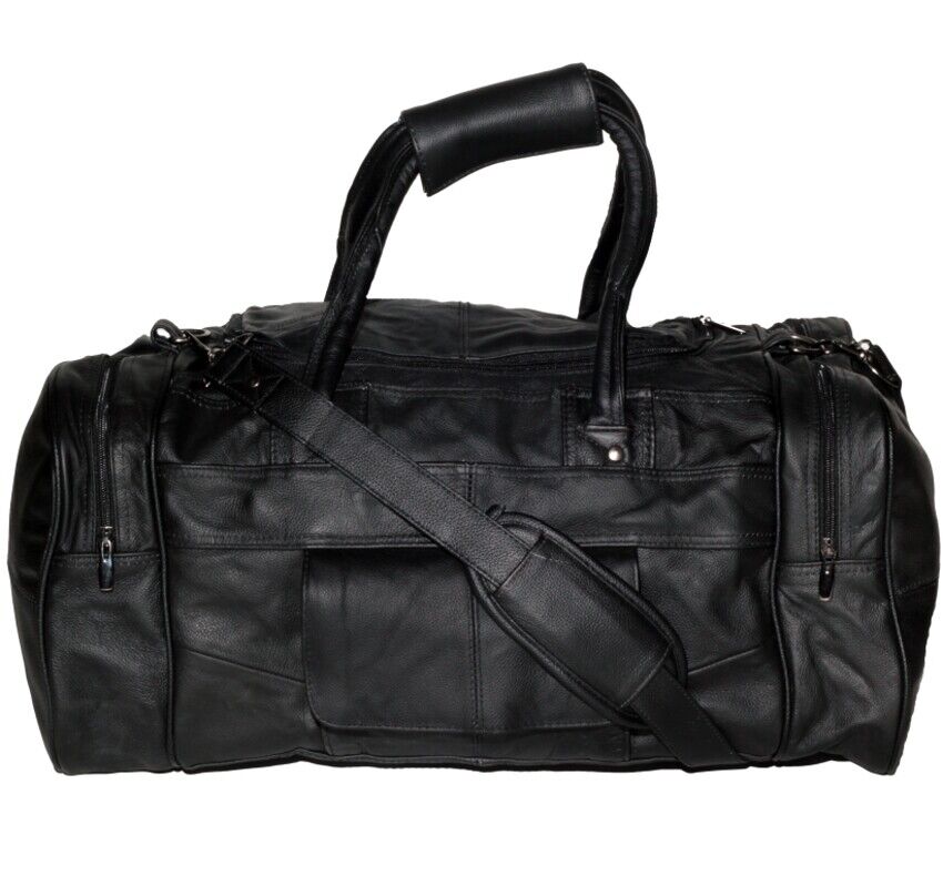 Cowhide Leather Holdall Overnight Luxury Leather Travel/Weekend Bag Quality