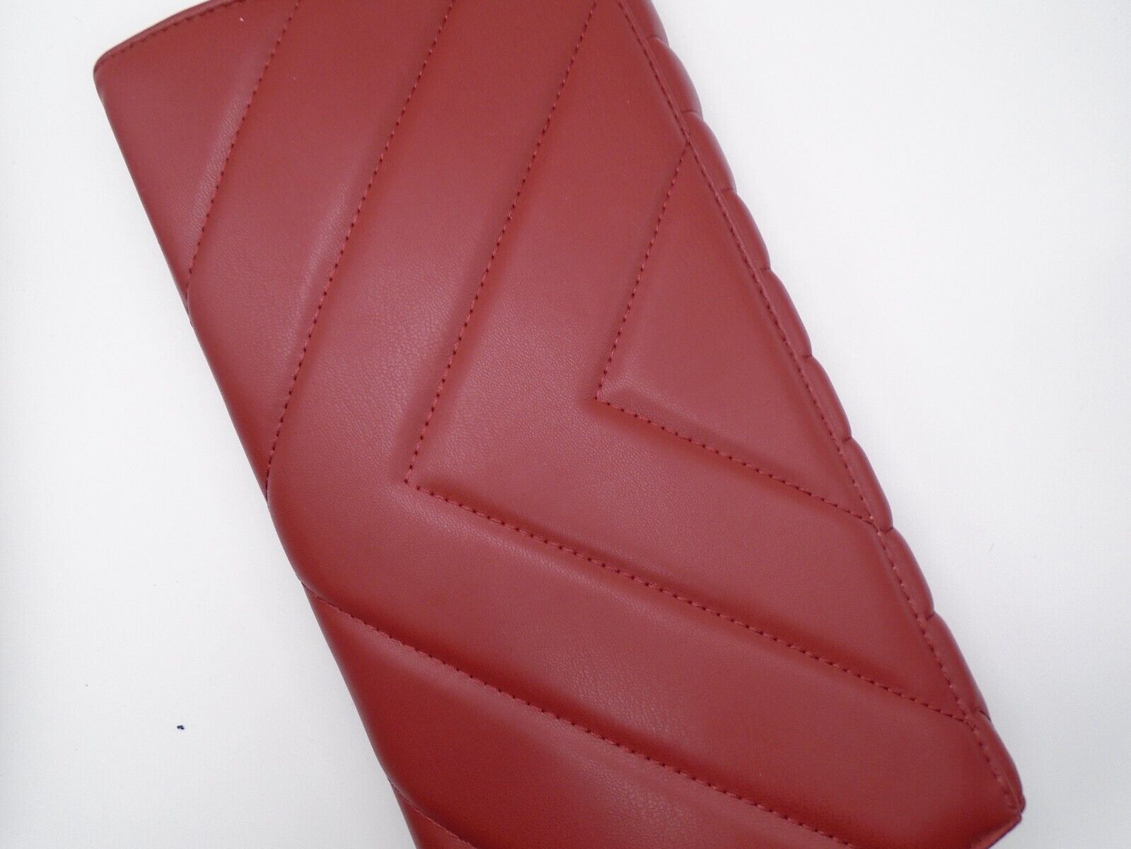Red Bag Handbag Woman Shoulder Strap Quilted Clutch Chains Eco-Leather