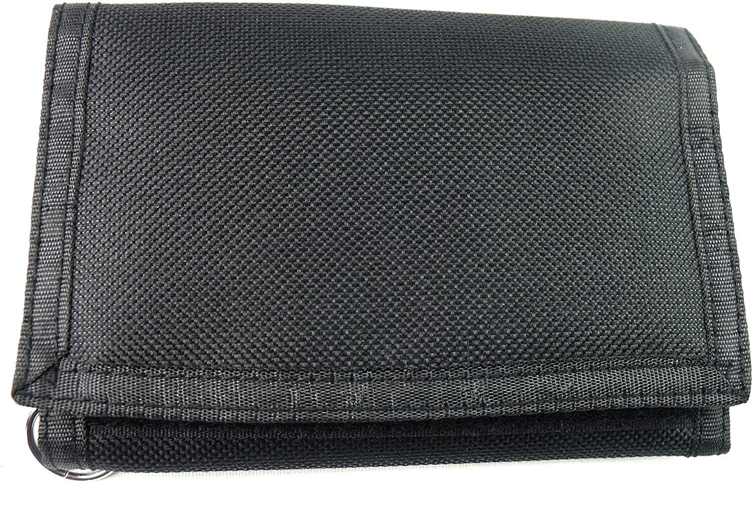 CANVAS WALLET with SECURITY CHAIN Mens Boys Gents hook and loop
