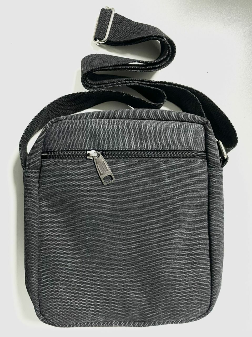Black Messenger Bag Canvas Cross Body Shoulder Utility Travel Work