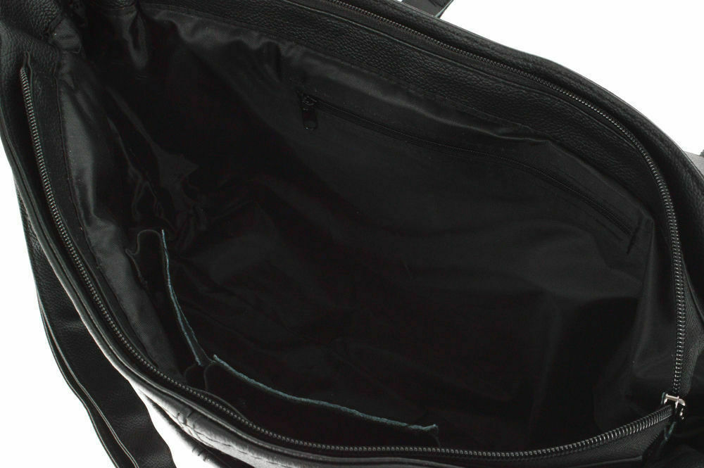 MENS COWHIDE REAL LEATHER SATCHEL MESSENGER LAPTOP SHOULDER BAG