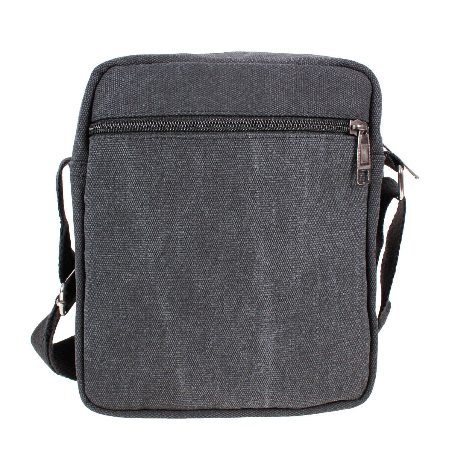 Men's Black Messenger Bag Canvas Cross Body Shoulder Utility Travel Work
